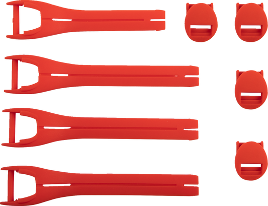 MOOSE RACING Qualifier Boot Strap Kit - Red - Size 7-9 3430-1013