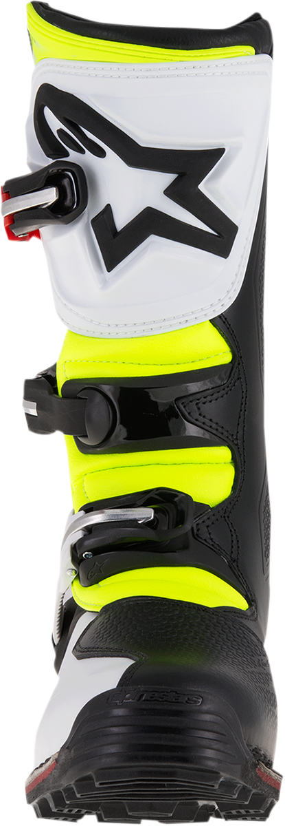 ALPINESTARS Tech-T Boots - White/Red/Yellow Fluorescent/Black - US 9 2004017-2351-9