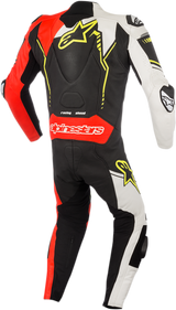 Traje de cuero de 1 pieza ALPINESTARS GP Plus v2 - Negro/Blanco/Rojo Fluorescente/Amarillo Fluorescente - US 42 / EU 52 3150518-1236-52 