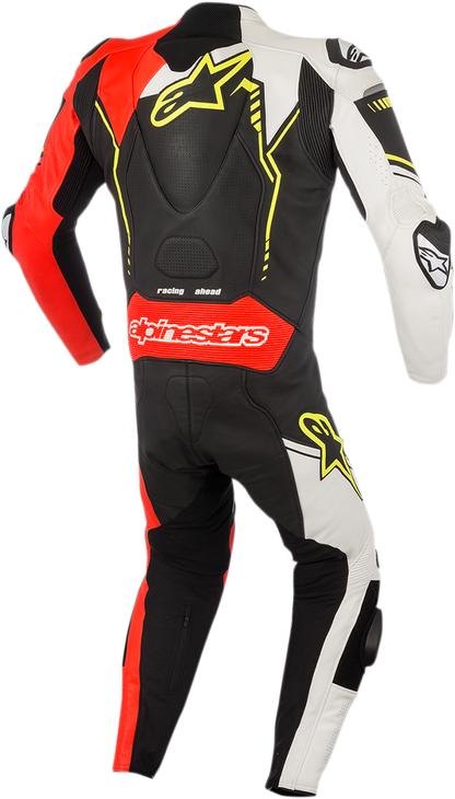 ALPINESTARS GP Plus v2 1-Piece Leather Suit - Black/White/Red Fluorescent/Yellow Fluorescent - US 44 / EU 54 3150518-1236-54