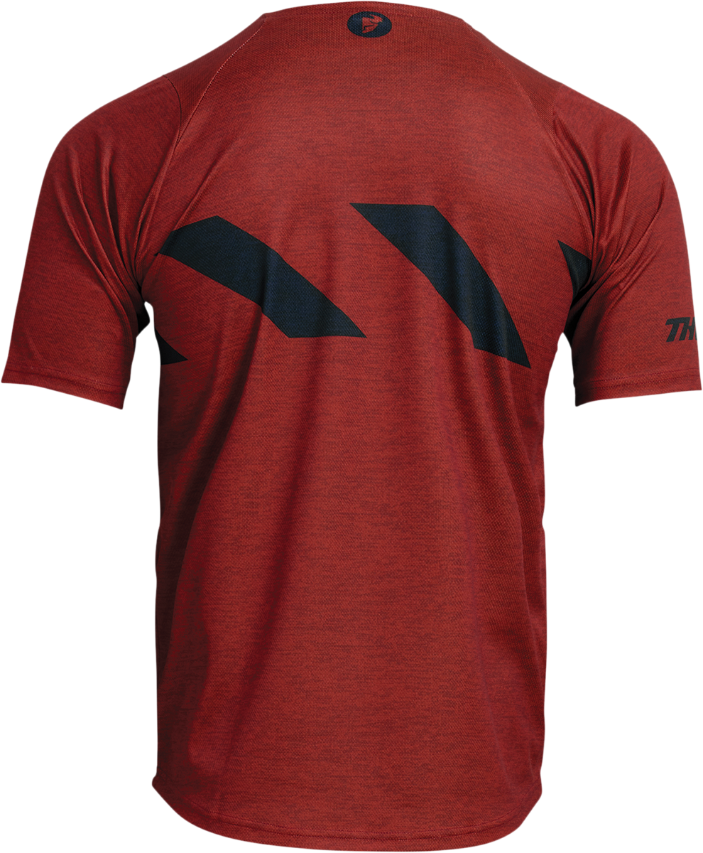 THOR Assist Hazard Jersey - Short-Sleeve - Heather Red/Black - XS 5020-0001