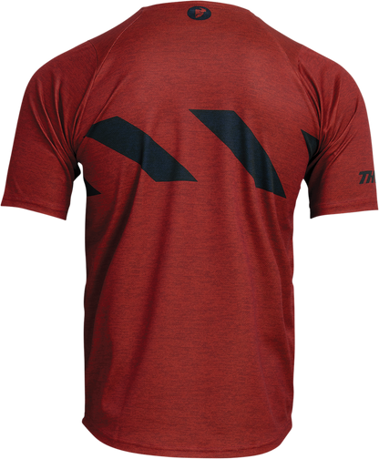 THOR Assist Hazard Jersey - Short-Sleeve - Heather Red/Black - XS 5020-0001