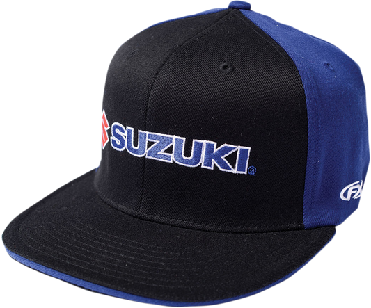 Gorro FACTORY EFFEX Suzuki Flexfit® - Negro/Azul - Grande/XL 15-88452 