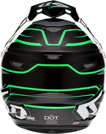 6D ATR-2 Helmet - Phase - Black/Green - Small 12-2845