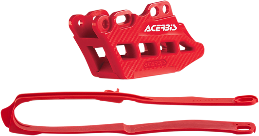 Kit deslizante y guía de cadena ACERBIS - Honda CRF250R/CRF450R/RX - Rojo 2666240004