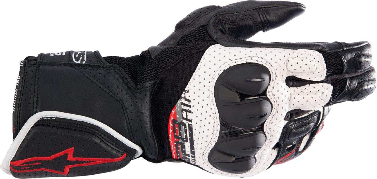 ALPINESTARS SP-8 Air V3 Gloves - Black/White/Bright Red - Medium 3558621-1304-M