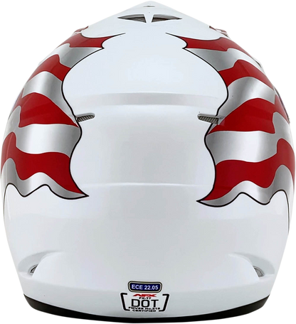 AFX FX-17 Helmet - Flag - White - Medium 0110-2376