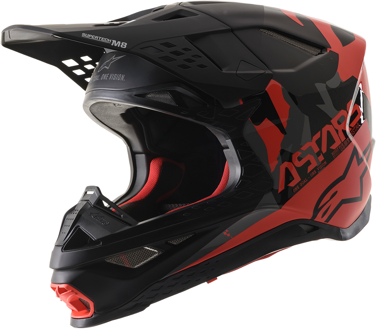 ALPINESTARS Supertech M8 Helmet - Echo - MIPS® - Black/Red/Gloss - Large 8302621-1116-LG