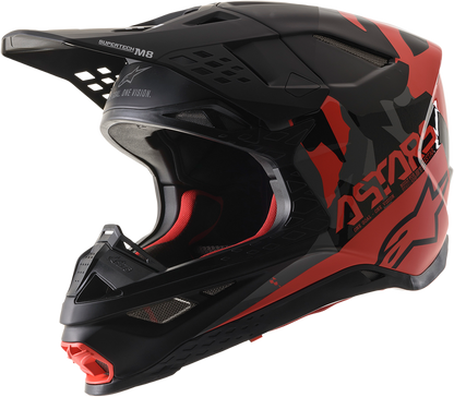 ALPINESTARS Supertech M8 Helmet - Echo - MIPS® - Black/Red/Gloss - Large 8302621-1116-LG