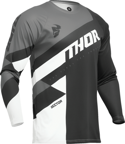 THOR Youth Sector Checker Jersey - Black/Gray - 2XS 2912-2406