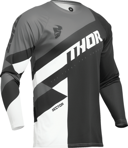 THOR Youth Sector Checker Jersey - Black/Gray - XL 2912-2411