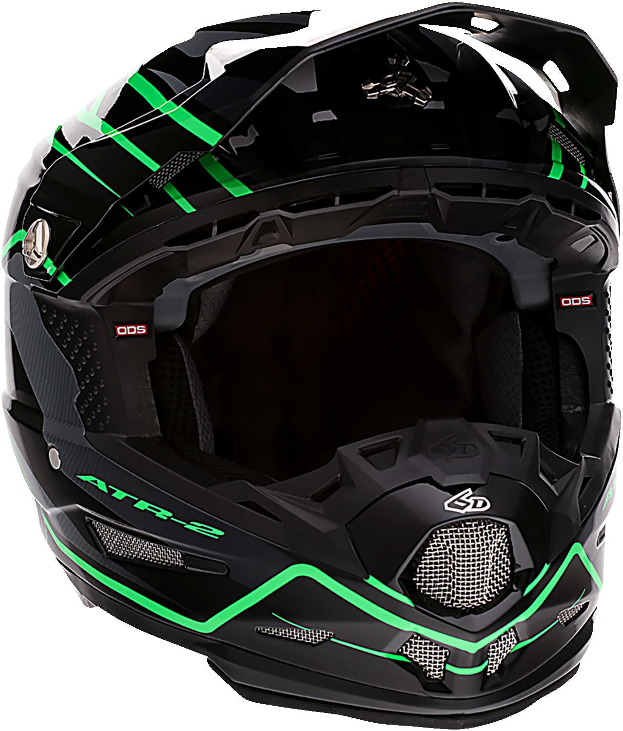 6D ATR-2 Helmet - Phase - Black/Green - Small 12-2845