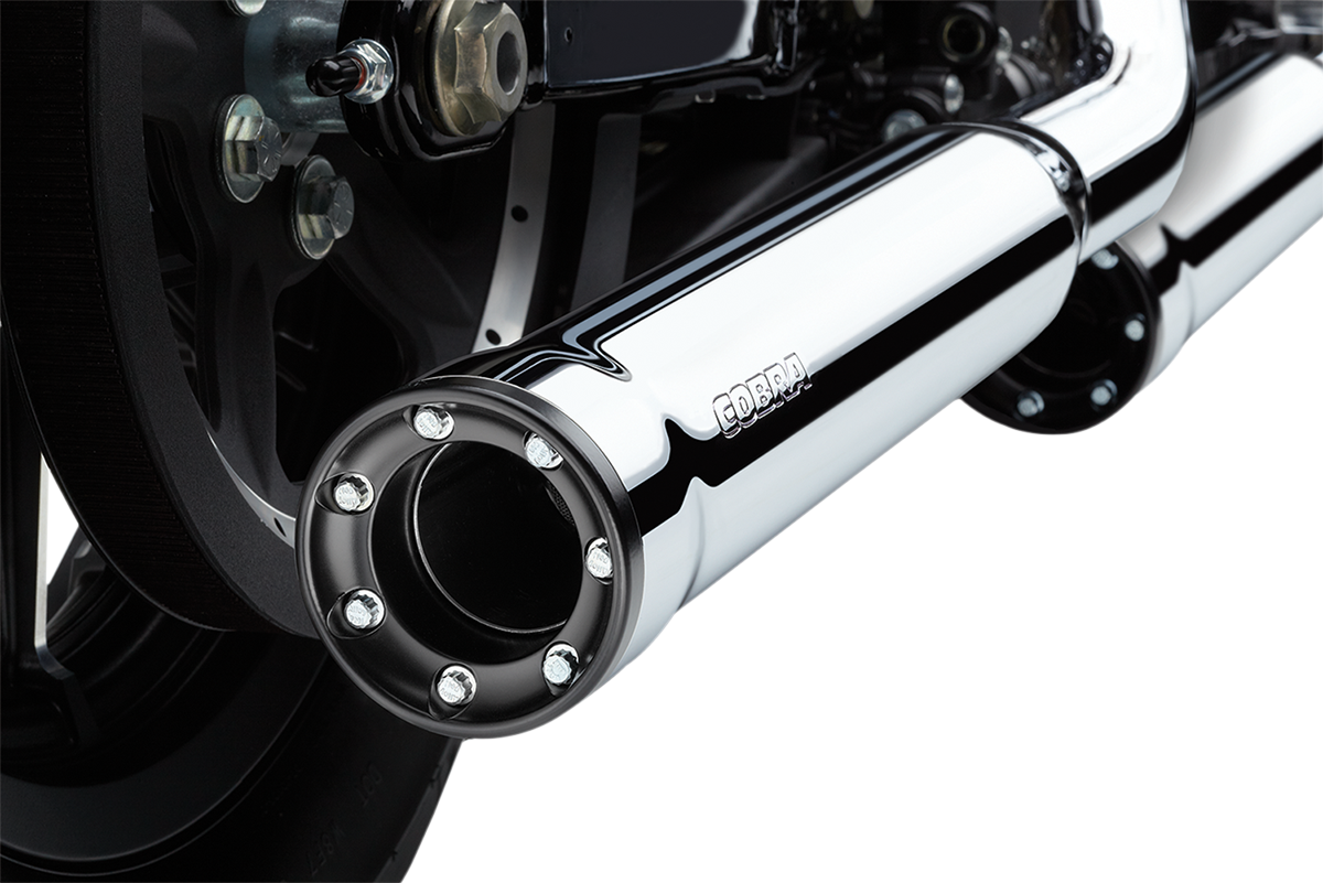 Silenciadores COBRA RPT cromados de 3" para Harley-Davidson 1200 Iron /Roadster /Forty-Eight /883 SuperLow /Seventy-Two 6081 
