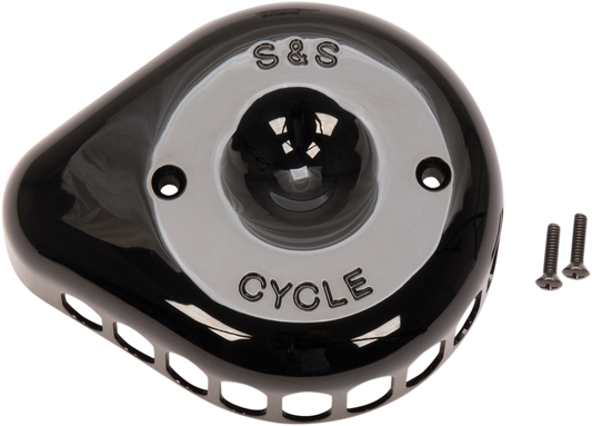 S&amp;S CYCLE Mini cubierta para filtro de aire en forma de lágrima - Negro 170-0366
