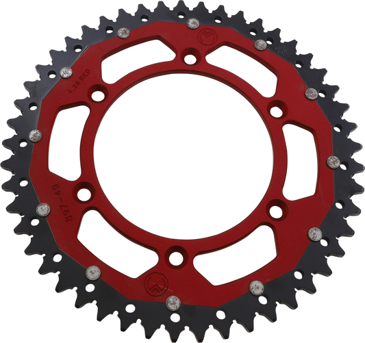 MOOSE RACING Dual Sprocket - Red - 49 Tooth 1210-897-49-13X