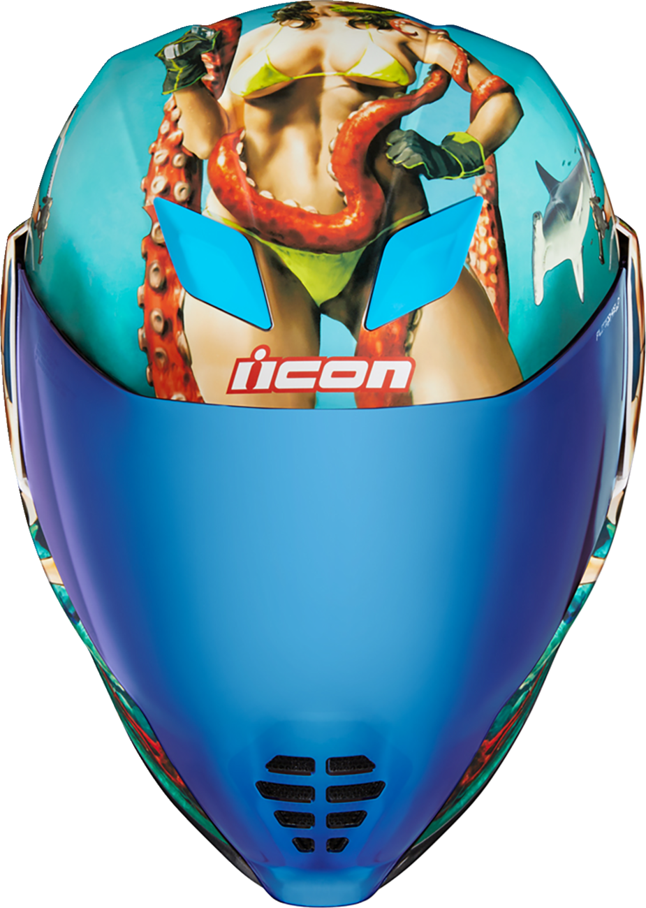 ICON Airflite™ Helmet - Pleasuredome4 - Blue - Large 0101-15003