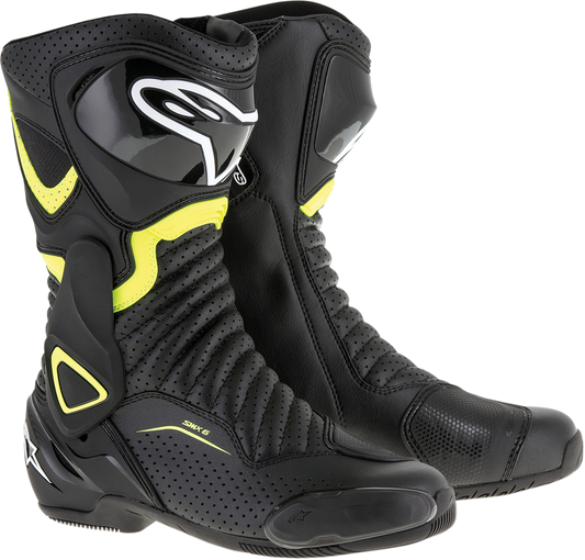 ALPINESTARS SMX-6 v2 Vented Boots - Black/Yellow - US 12.5 / EU 48 2223017-1550-48