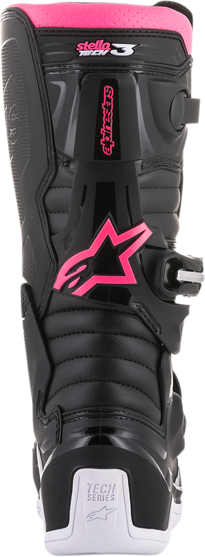 Botas ALPINESTARS Stella Tech 3 - Negro/Blanco/Rosa - US 8 2013218-130-8 