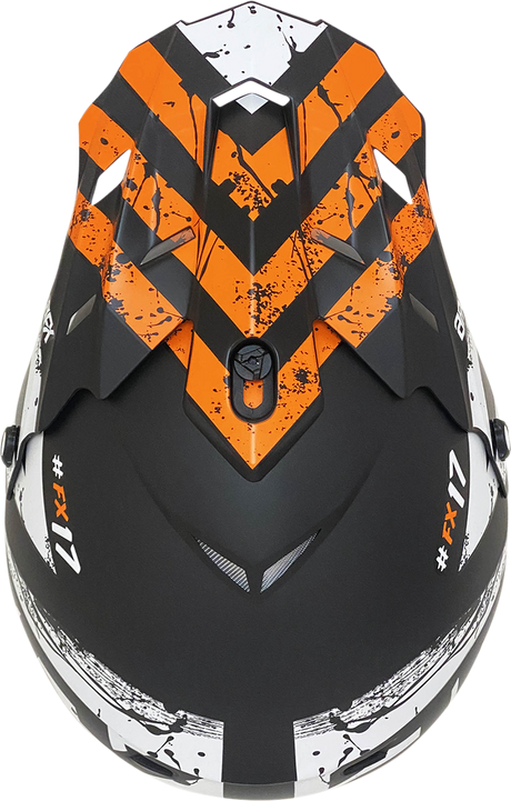 AFX FX-17 Helmet - Attack - Matte Black/Orange - Large 0110-7157
