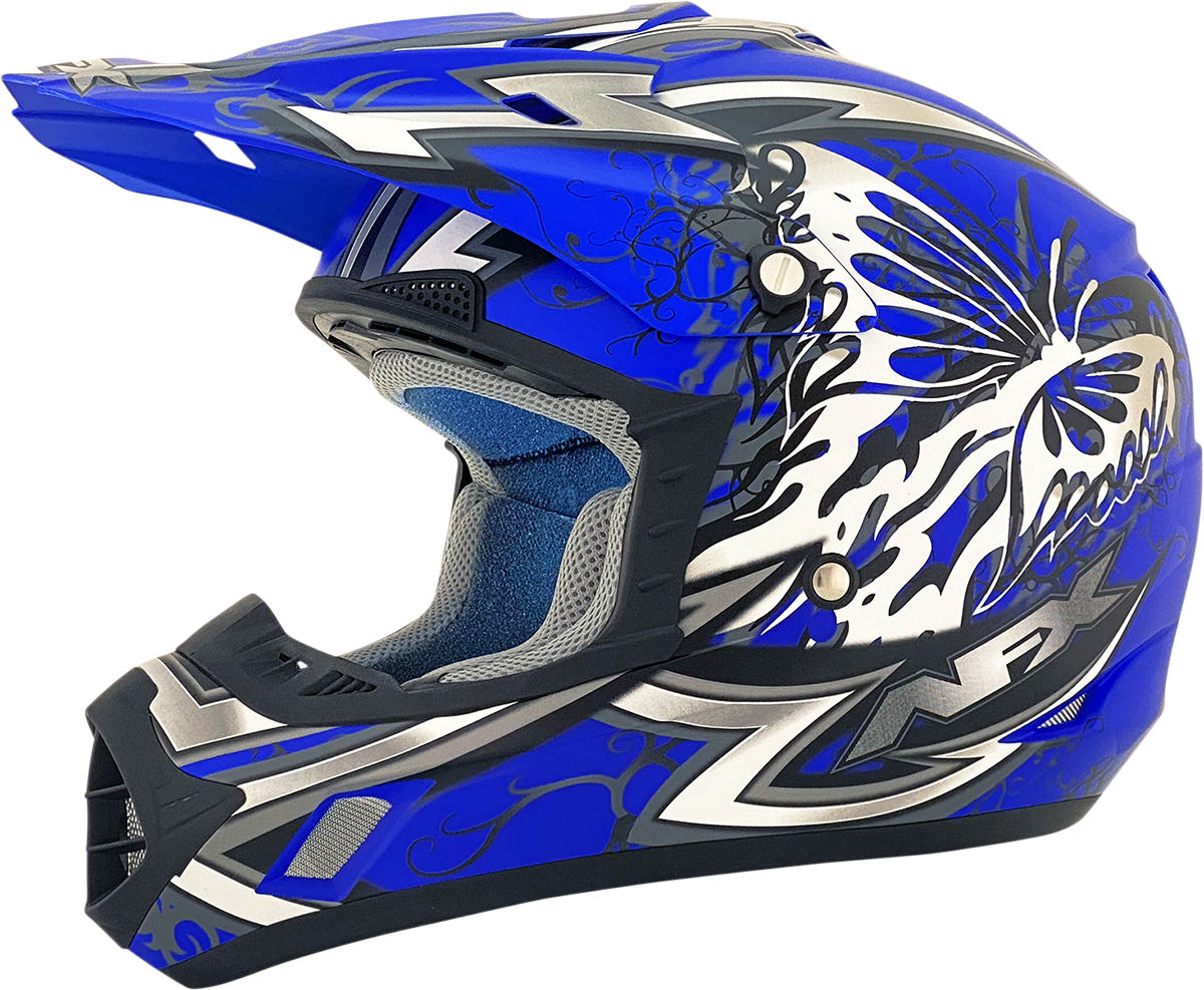 AFX FX-17 Helmet - Butterfly - Matte Blue - Medium 0110-7123