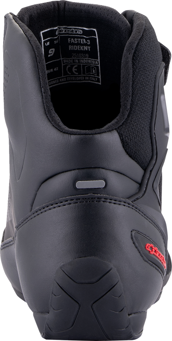 Zapatos de equitación ALPINESTARS Faster-3 Rideknit - Negro/Gris/Rojo - US 12.5 25103191993-125 