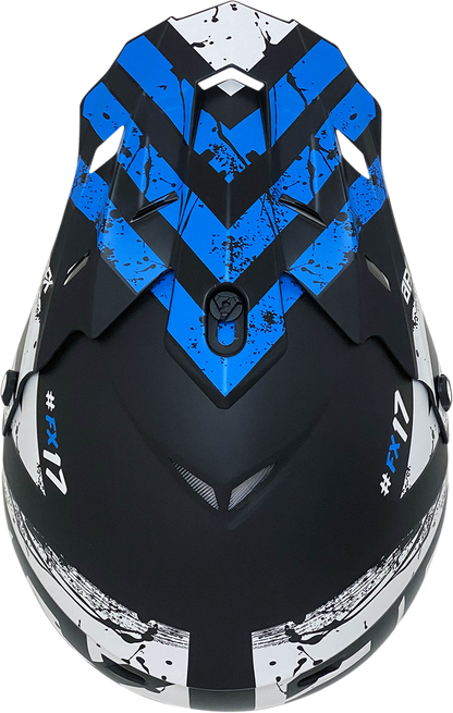 AFX FX-17 Helmet - Attack - Matte Blue/Black - Large 0110-7163