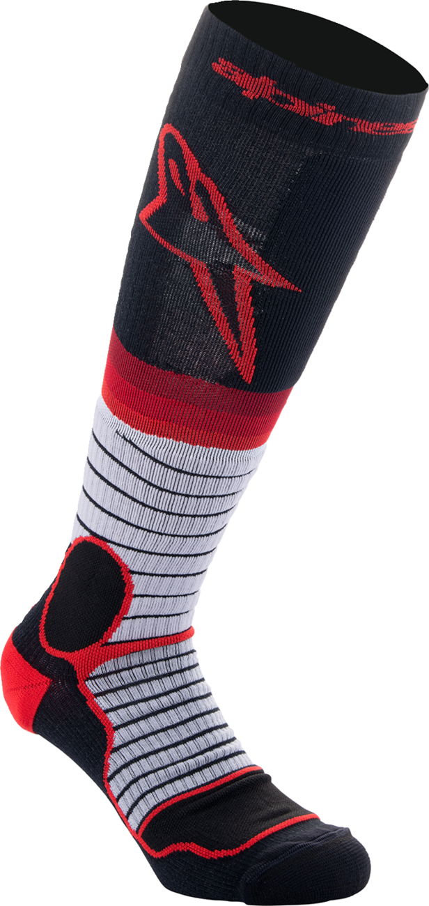 ALPINESTARS MX Pro Socks - Black/Red/Gray - Large 4701524-1215-L