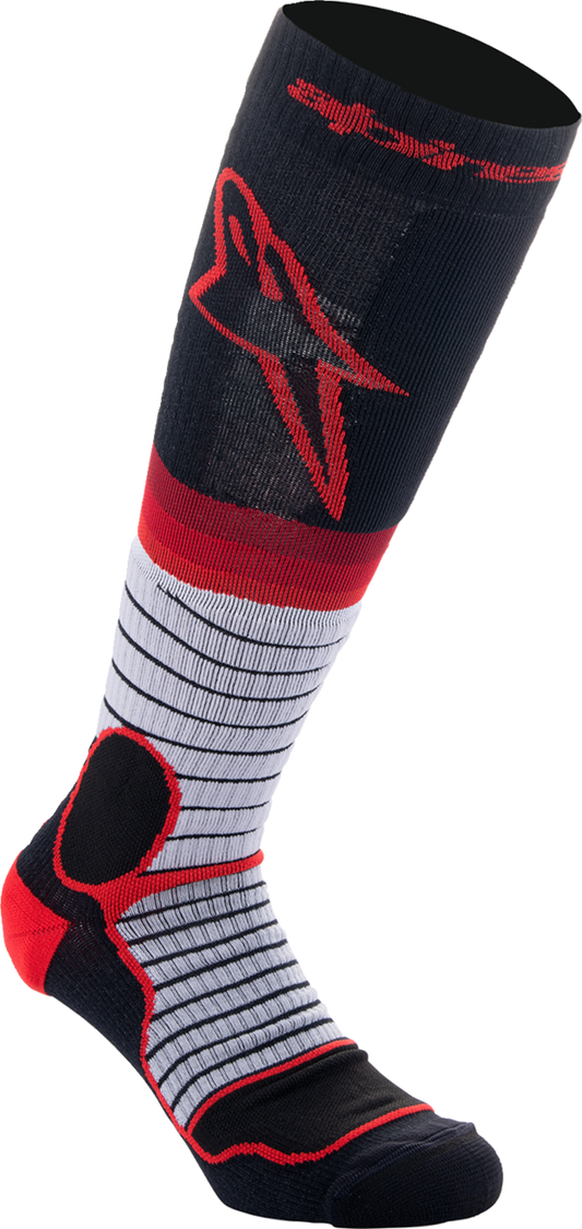ALPINESTARS MX Pro Socks - Black/Red/Gray - Large 4701524-1215-L
