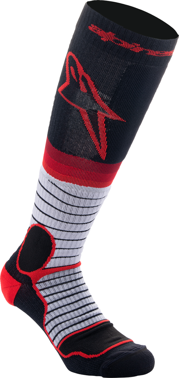 Calcetines ALPINESTARS MX Pro - Negro/Rojo/Gris - Mediano 4701524-1215-M