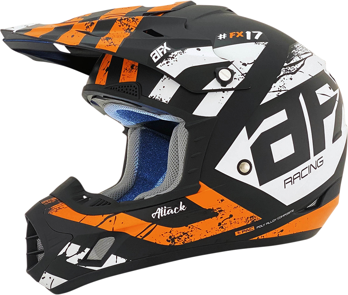AFX FX-17 Helmet - Attack - Matte Black/Orange - 3XL 0110-7641