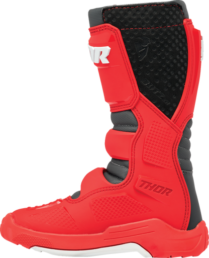 THOR Youth Blitz XR Boots - Red/Charcoal - Size 1 3411-0752