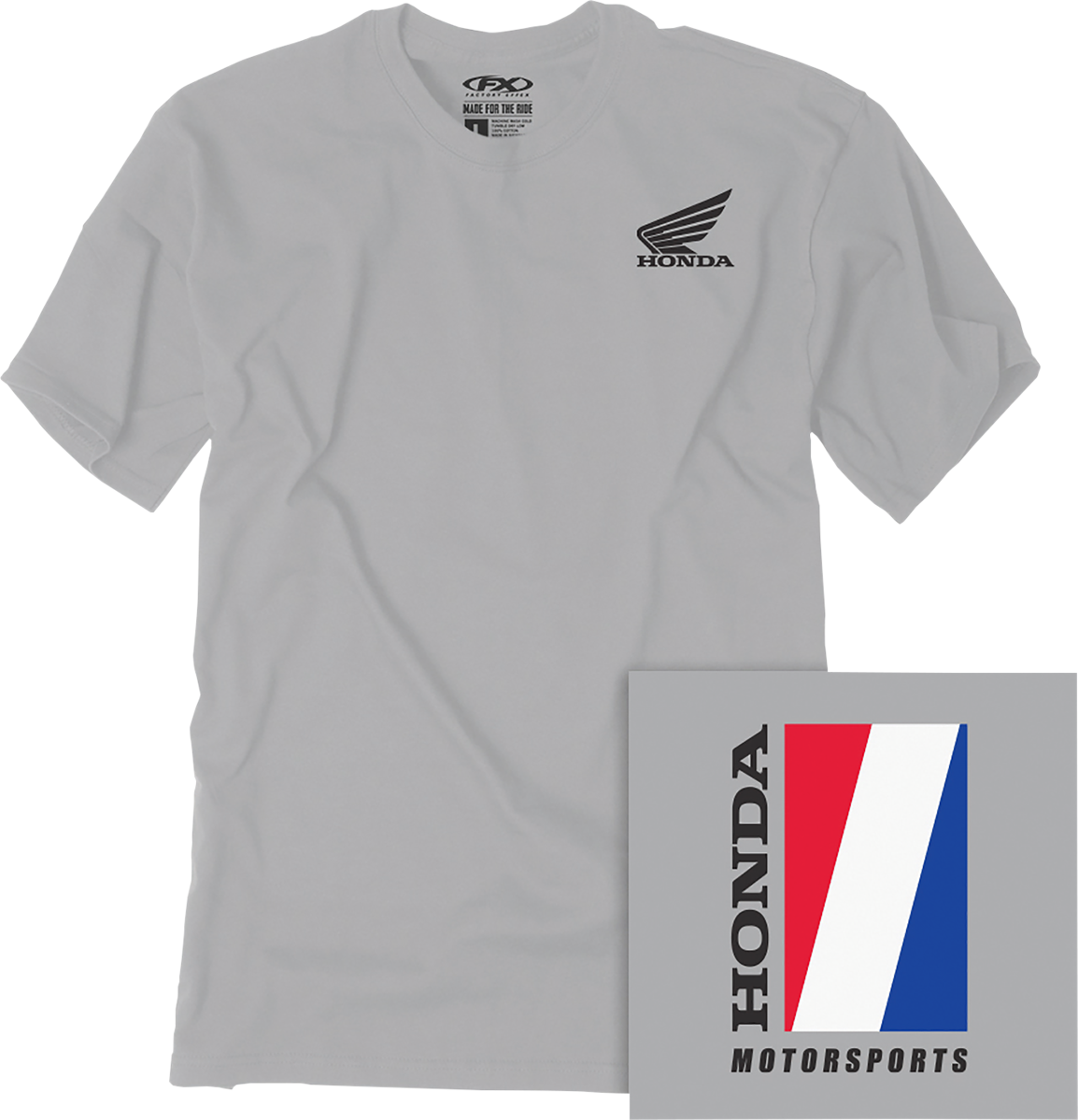 FACTORY EFFEX Honda Motorsports T-Shirt - Gray - Large 25-87304