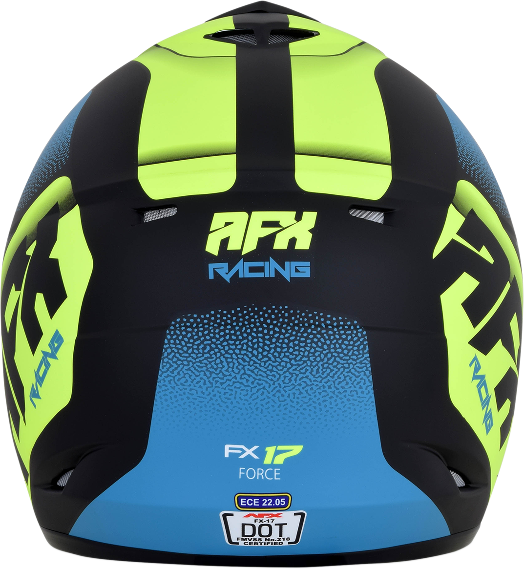 AFX FX-17 Helmet - Force - Matte Black/Green/Blue - 2XL 0110-5218