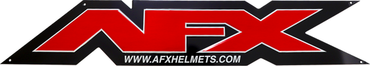 Letrero de distribuidor de aluminio AFX - 3' x 6" - Negro / Rojo 9903-0027 