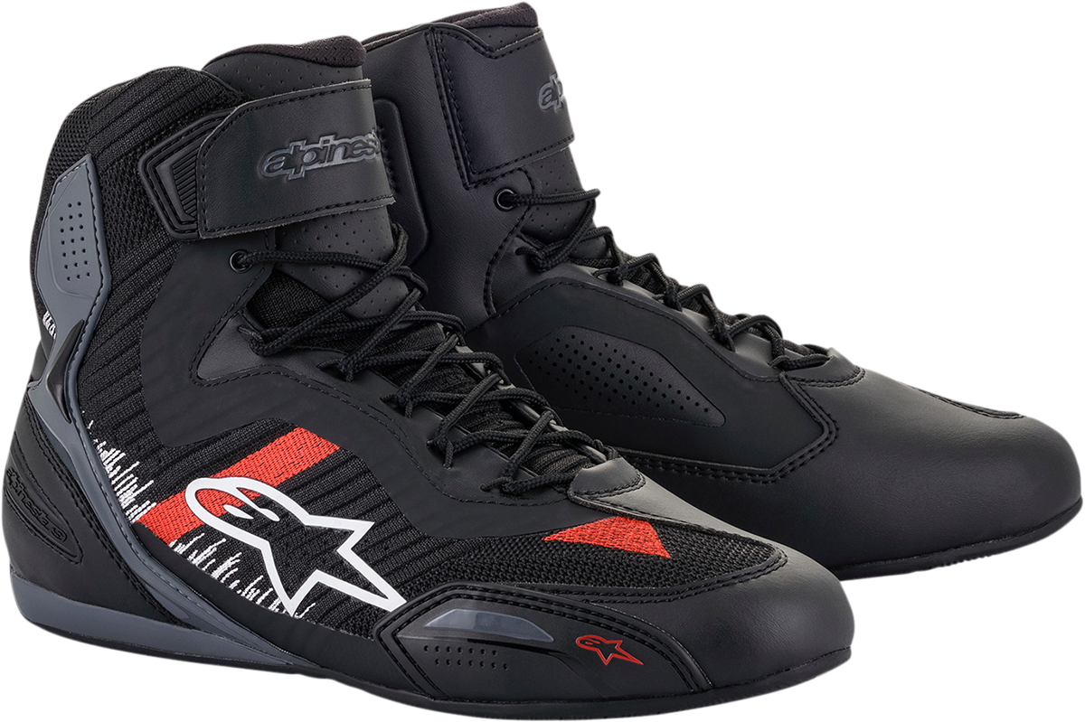 Zapatos ALPINESTARS Faster-3 Rideknit - Negro/Gris/Rojo - US 11 2510319116511