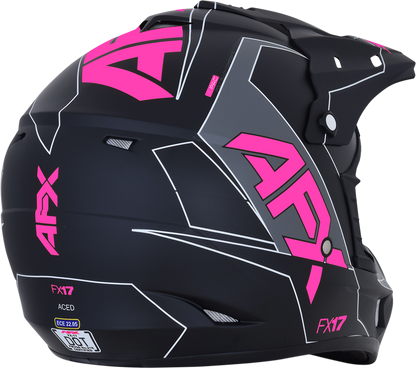 AFX FX-17 Helmet - Aced - Matte Black/Pink - XL 0110-6513