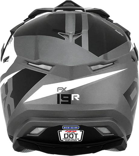 AFX FX-19R Helmet - Racing - Frost Gray - Large 0110-7075