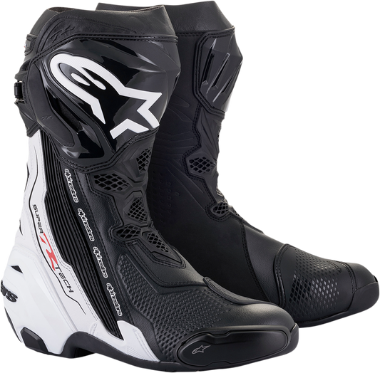 ALPINESTARS Supertech R Boots - Black/White - US 12.5 / EU 48 2220021-12-48