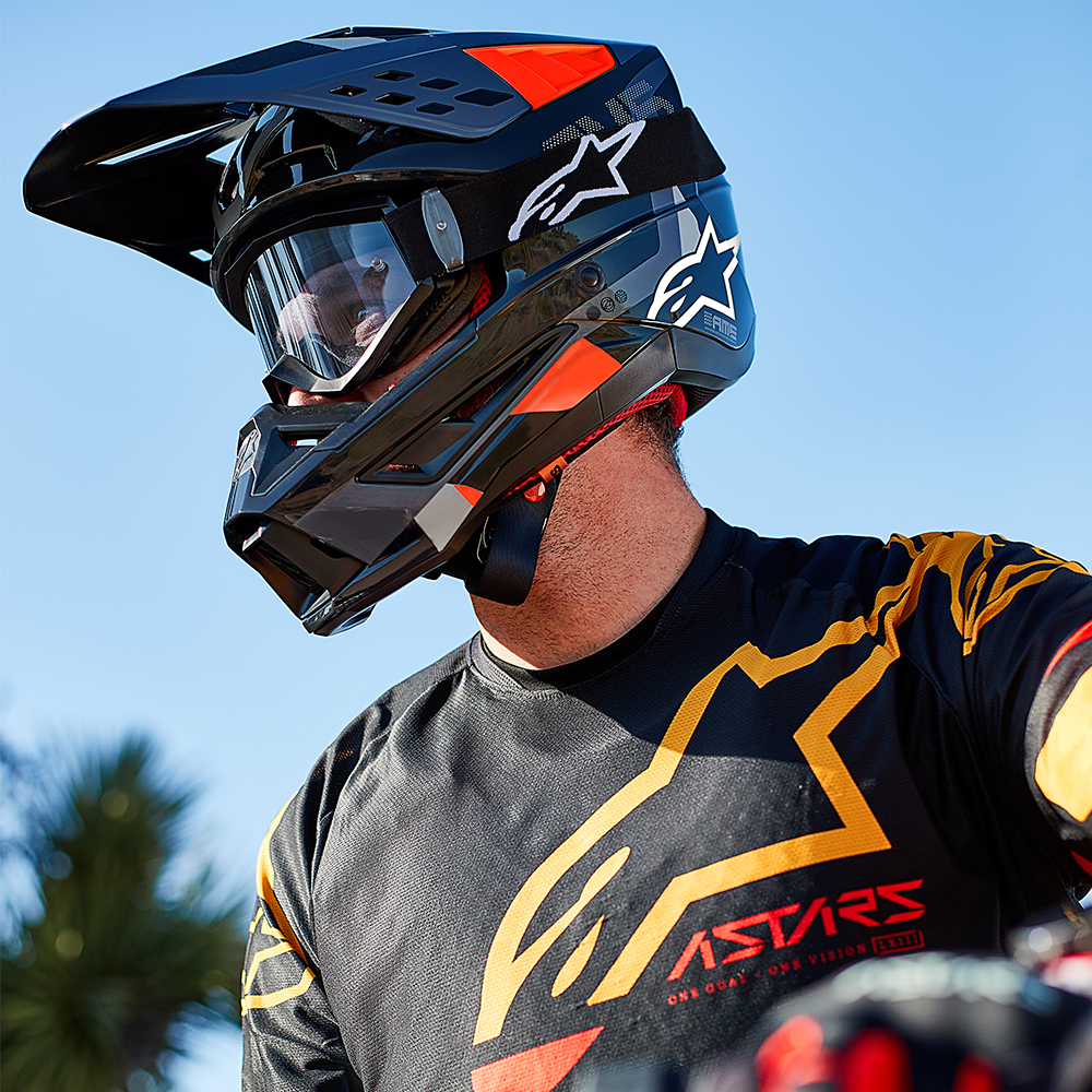 ALPINESTARS SM5 Helmet - Rover - Gray/Red - 2XL 8303921-1392-2X