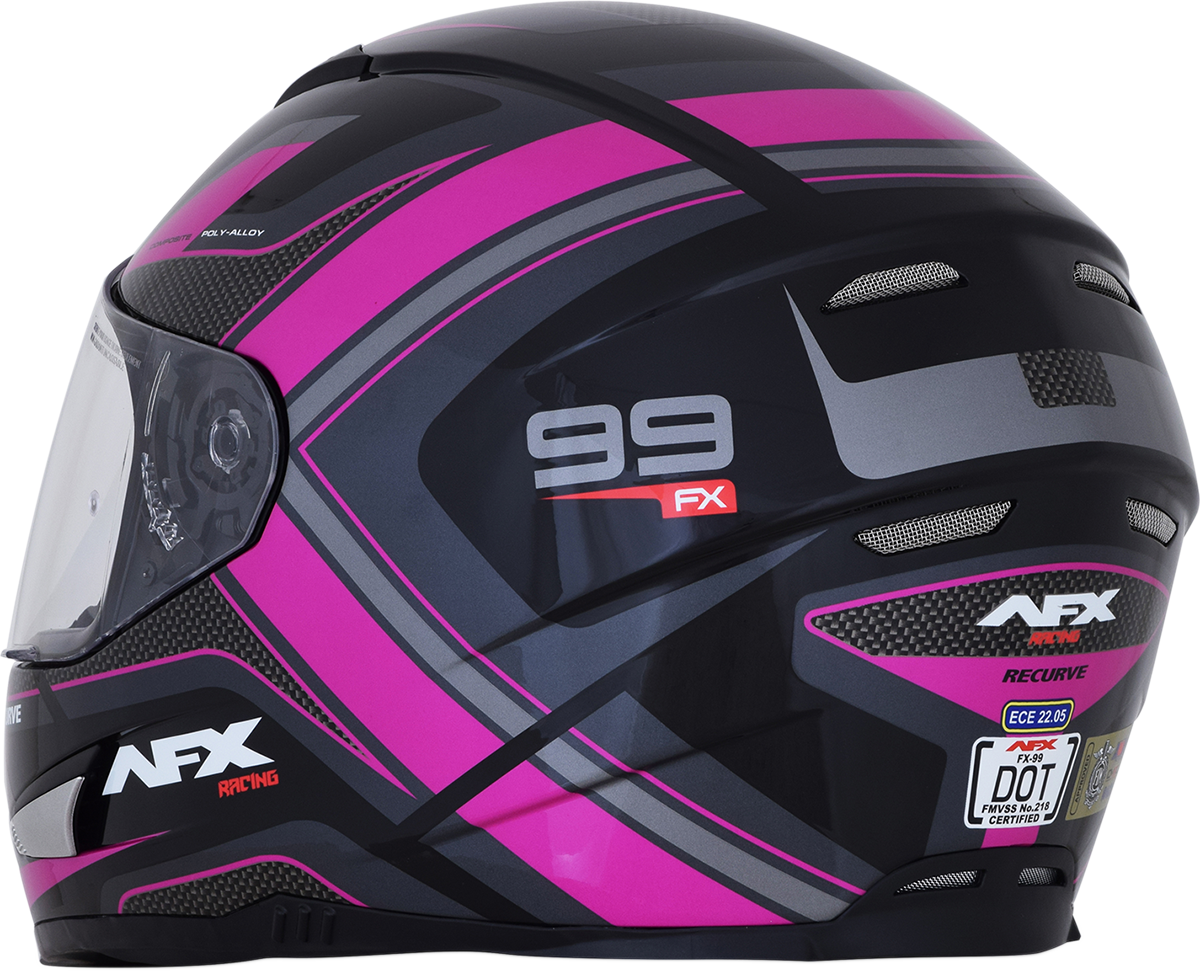 AFX FX-99 Helmet - Recurve - Black/Fuchsia - Small 0101-11102