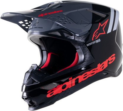 ALPINESTARS Supertech M8 Helmet - Radium 2 - MIPS® - Gloss Black/Neon Red - XL 8301523-1397-XL