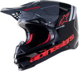 Casco ALPINESTARS Supertech M8 - Radium 2 - MIPS - Negro brillante/Rojo neón - Mediano 8301523-1397-MD 