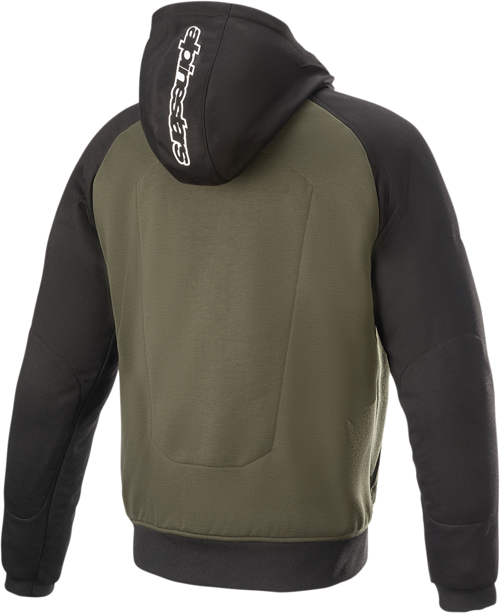 ALPINESTARS Chrome Hoodie - Black/Green - 4XL 4200918-1681-4X