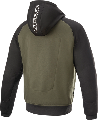 ALPINESTARS Chrome Hoodie - Black/Green - 4XL 4200918-1681-4X