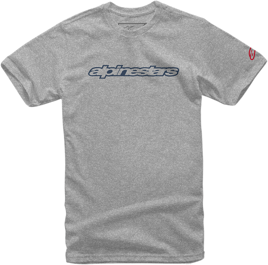 ALPINESTARS Wordmark T-Shirt - Heather Gray/Navy/Red - 2XL 10367201517132X