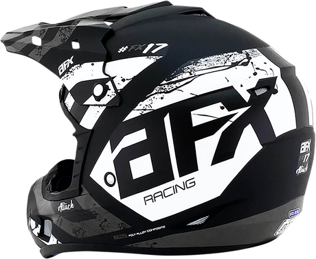 AFX FX-17 Helmet - Attack - Matte Black/Silver - XL 0110-7146