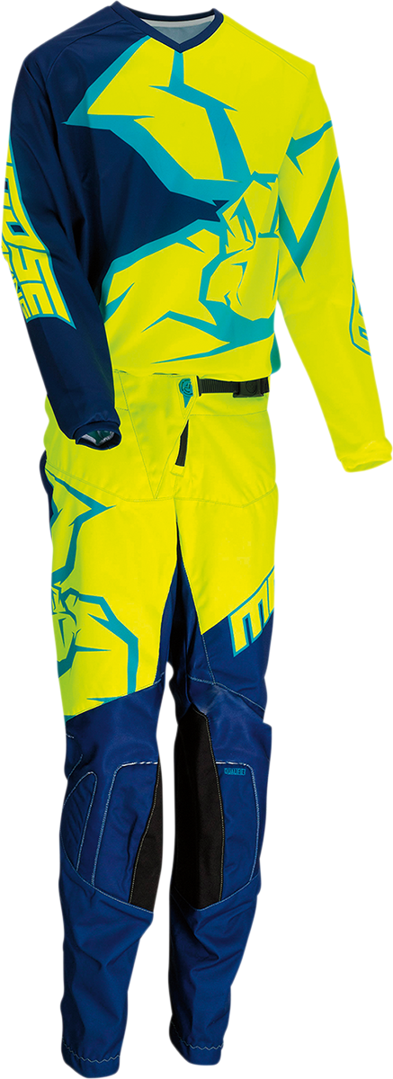 Pantalones clasificatorios para jóvenes MOOSE RACING - Azul marino/Amarillo/Verde azulado - 24 2903-1974 