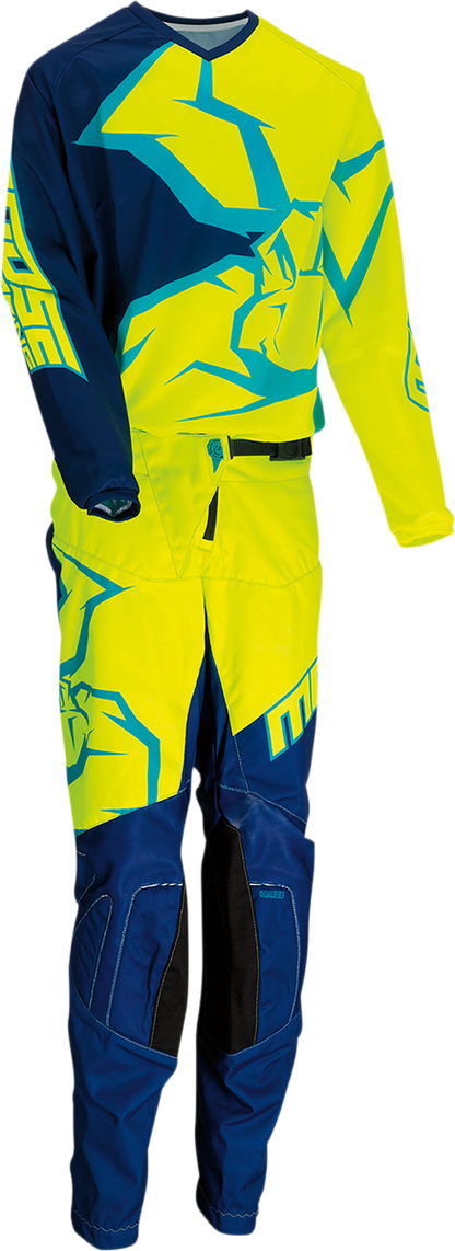 MOOSE RACING Youth Qualifier Pants - Navy/Yellow/Teal - 24 2903-1974