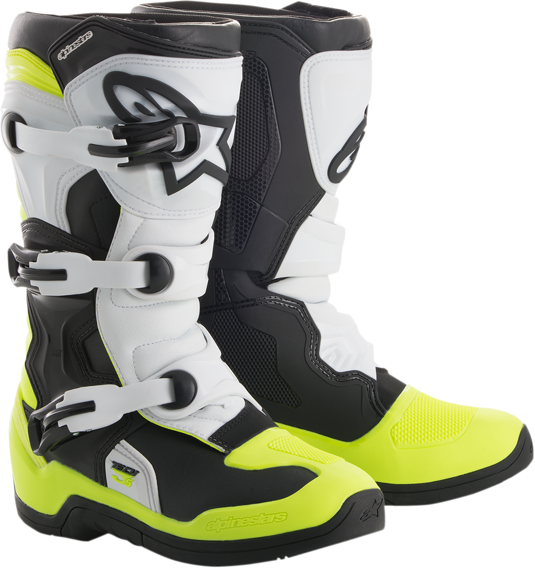 Botas ALPINESTARS Tech 3S - Negro/Blanco/Amarillo Fluorescente - US 8 2014018-125-8 