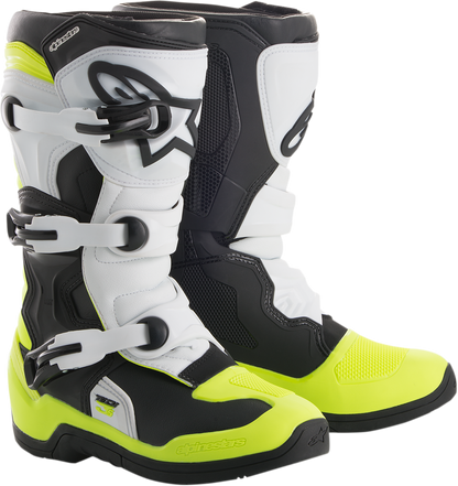 Botas ALPINESTARS Tech 3S - Negro/Blanco/Amarillo Fluorescente - US 8 2014018-125-8 